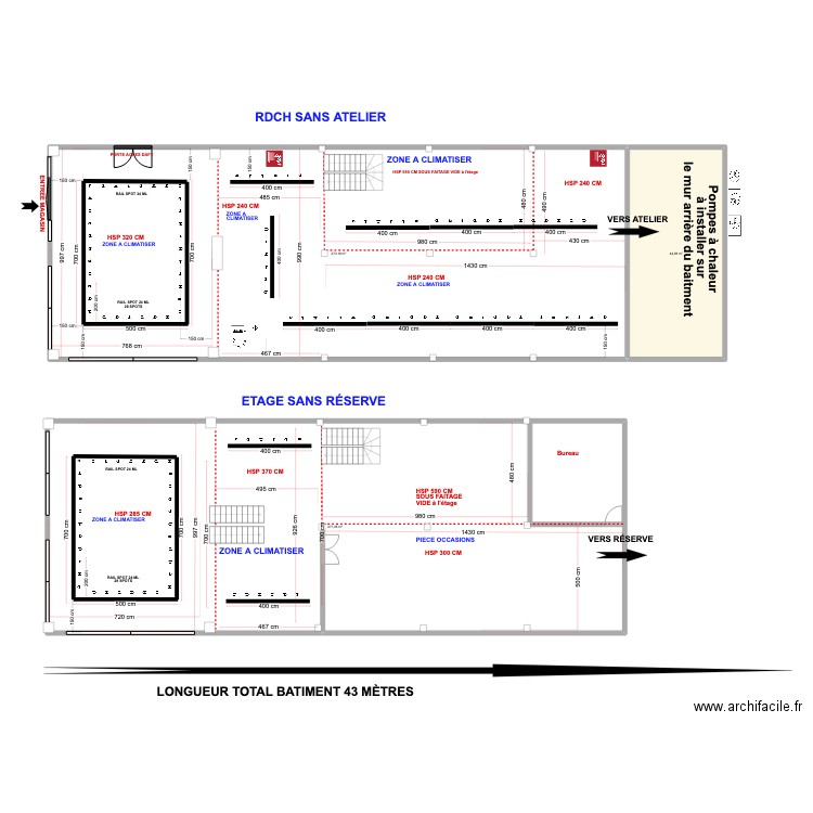 PIAGGO installation spot sur rail 26 04 24. Plan de 3 pièces et 589 m2