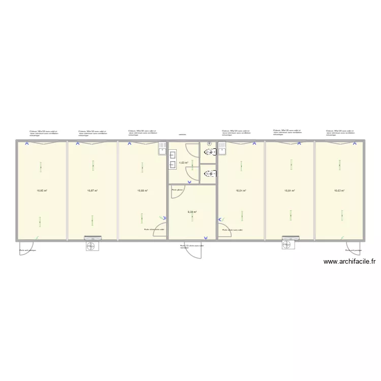 Esneux, assemblage 1. Plan de 10 Pièces et 116 m²