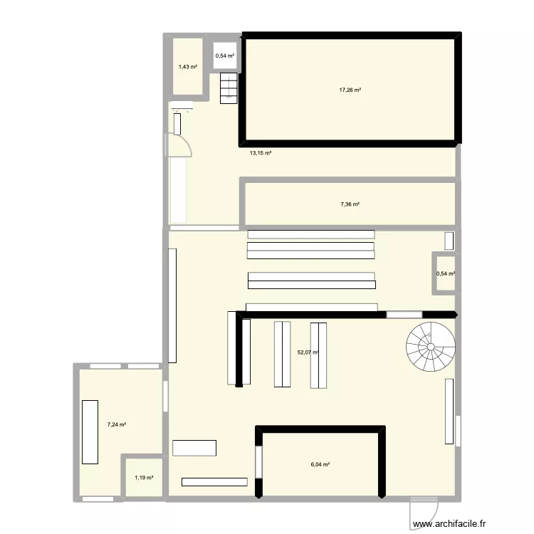 plan entrep&ocirc;t. Plan de 10  et 108 m²