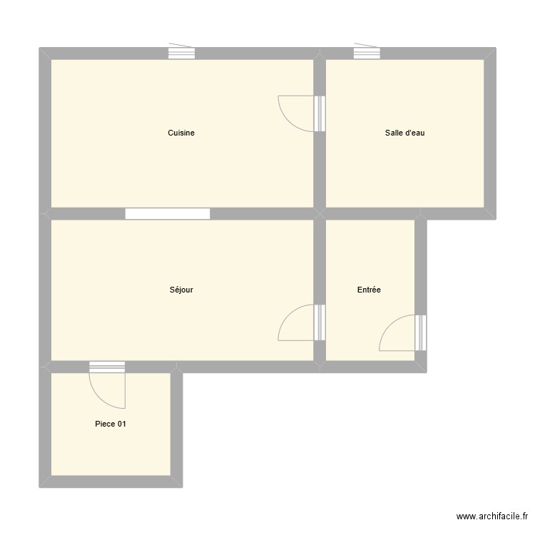 350602226. Plan de 5 pièces et 62 m2