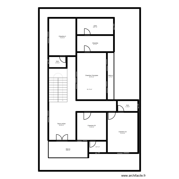 PLAN GB R1. Plan de 13 Pièces et 388 m²