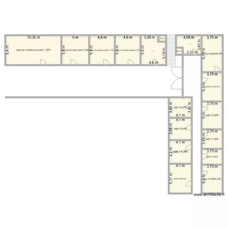 mon plan 1. Plan de 18  et 349 m²