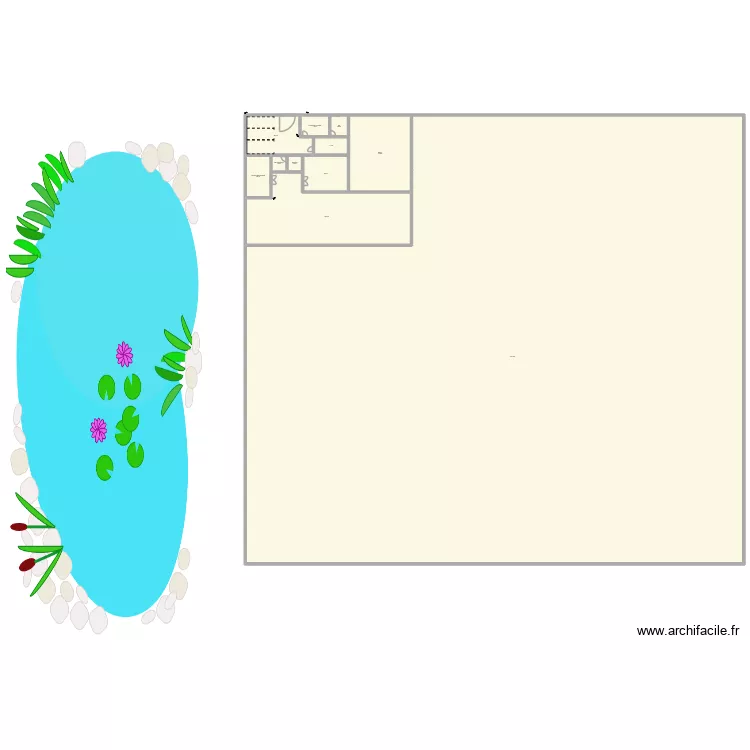 FERME. Plan de 11  et 5658 m²