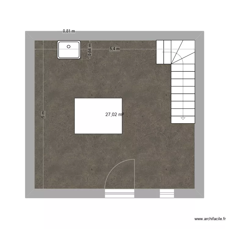 atelier. Plan de 1 Pièce et 27 m² atelier. Plan de 1 Pièce et 27 m²