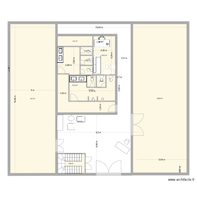 betesda 15. Plan de 23 pièces et 563 m2