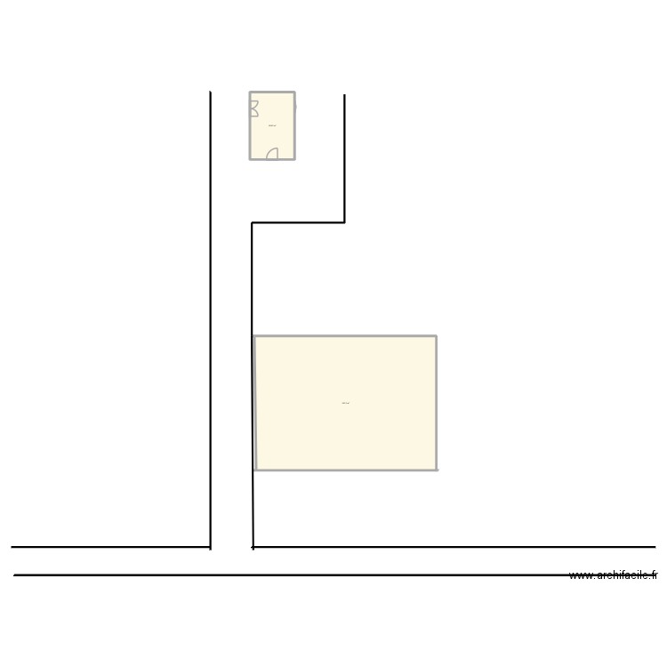 plan de masse. Plan de 2 pièces et 183 m2