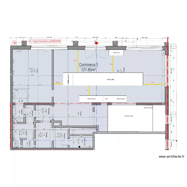 poissonnerie. Plan de 
