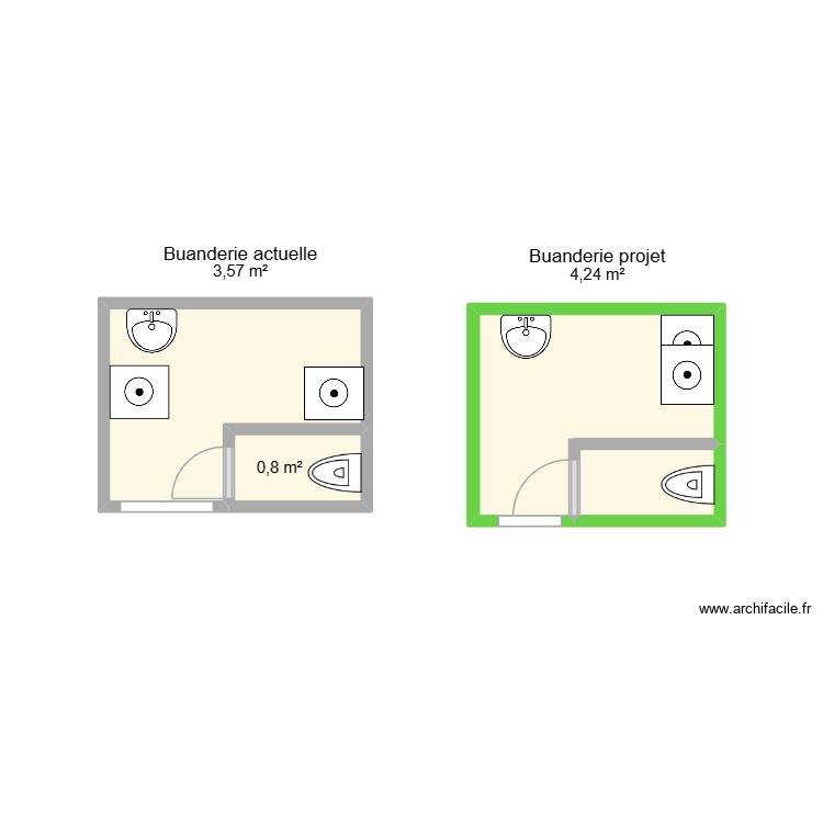 CHantier N&deg;3 : buanderie. Plan de 0 pièce et 0 m2