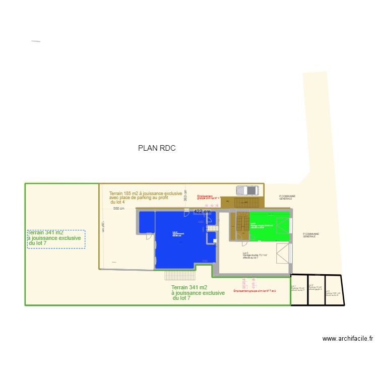 toussieu rdc ok ok. Plan de 14 pièces et 187 m2