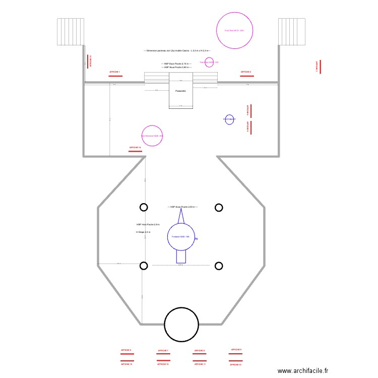 Hall Casino Knokke - Déco -. Plan de 1 pièce et 250 m2