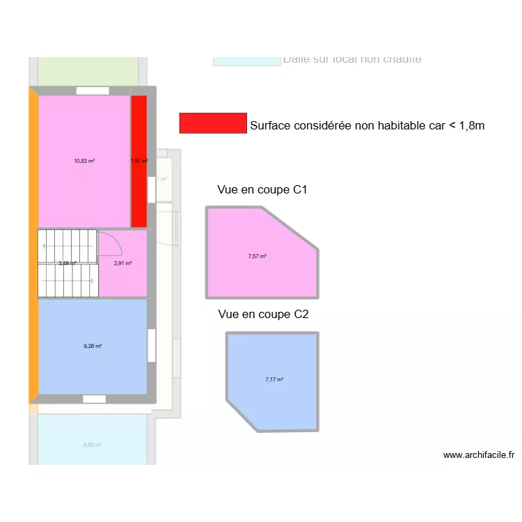 fernandes. Plan de 12  et 96 m²