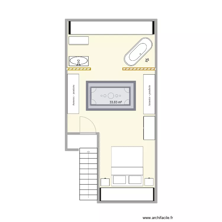 Am&eacute;nagement grenier 2. Plan de 