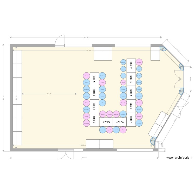 Salle 2. Plan de 1 pièce et 127 m2