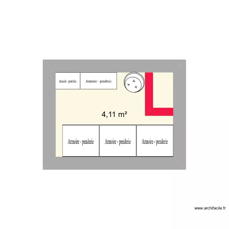 lea 1. Plan de 1  et 4 m²