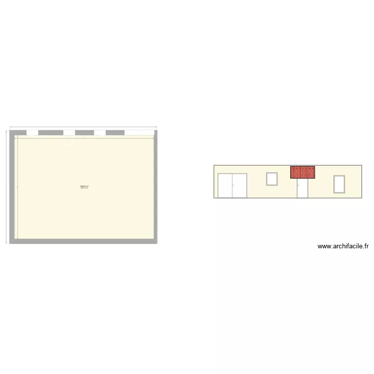 marquise2. Plan de 1  et 101 m²