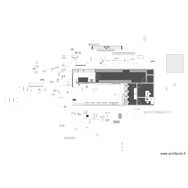 PLAN boutique avec coin telephonie 2. Plan de 7 pièces et 127 m2