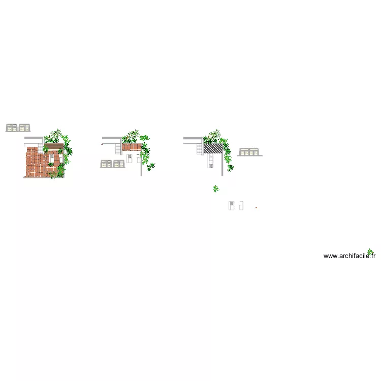 BIRIATOU DOUCHE/CUISINE. Plan de 