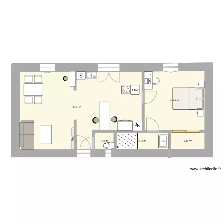 2TNE2 Raguin Loric.. Plan de 5 Pièces et 58 m² 2TNE2 Raguin Loric.. Plan de 5 Pièces et 58 m²