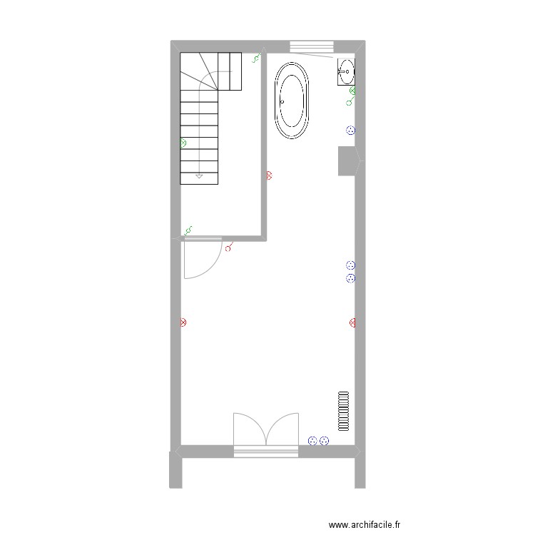 MOREAU 2 eme étage Elec Rev 1. Plan de 2 pièces et 30 m2