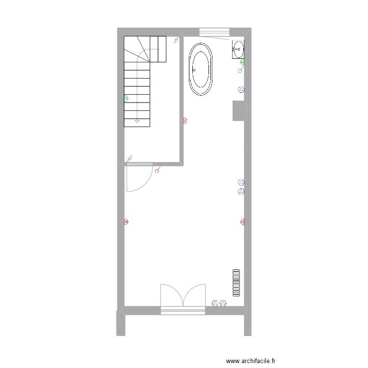 MOREAU 2 eme étage Elec Rev 1. Plan de 2 pièces et 30 m2