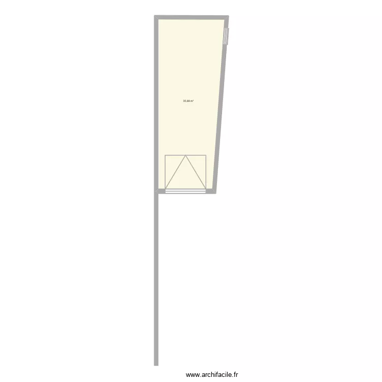 garage. Plan de 1  et 36 m²