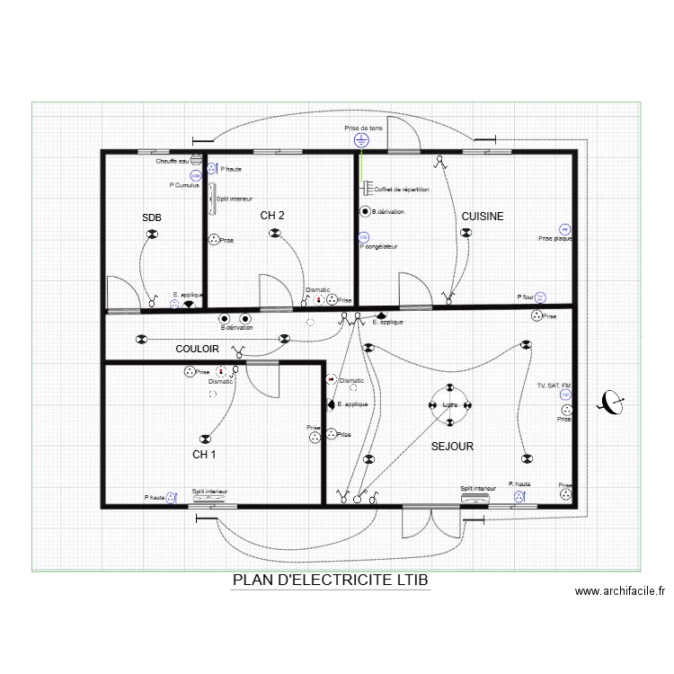 PLAN D'ELECTRICITE LTIB. Plan de 0 pièce et 0 m2
