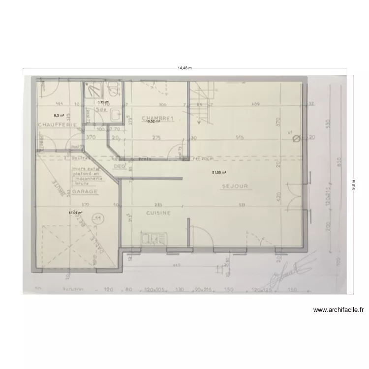Mercuze. Plan de 5 et 90 m² Mercuze. Plan de 5 et 90 m²