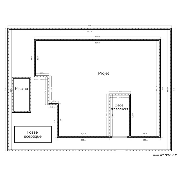 PLAN DE MASSE. Plan de 5 pièces et 465 m2