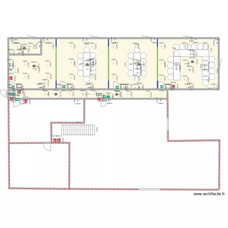 projet bureau &eacute;tage - Version compl&egrave;te. Plan de 