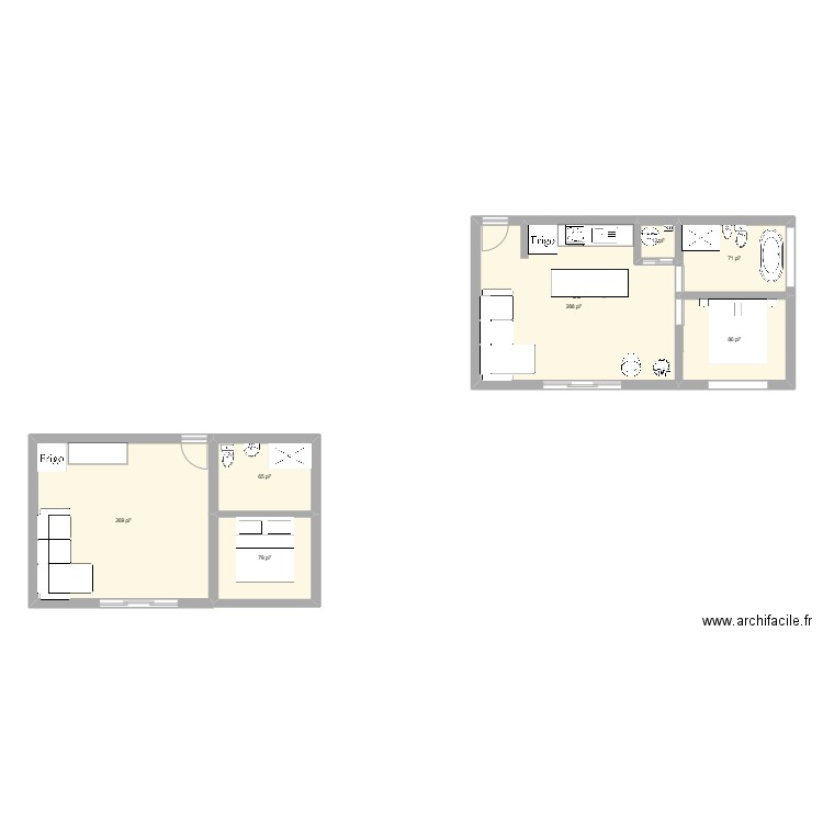 mini chalet. Plan de 0 pièce et 0 m2