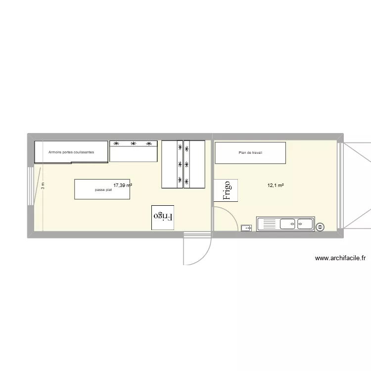 labo pb 2. Plan de 2  et 29 m²