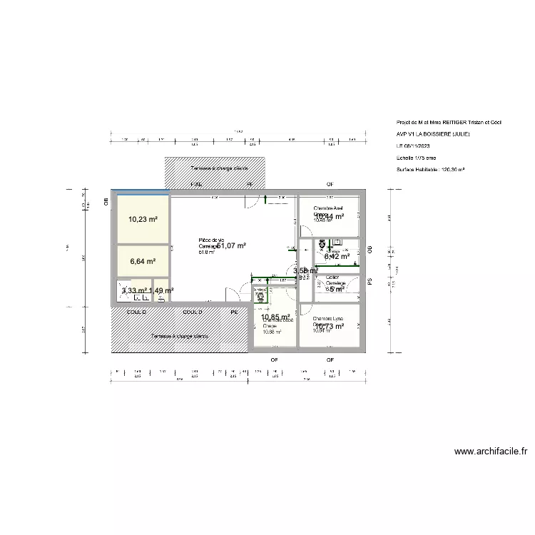 LA BOISSIERE - PLAN 1. Plan de 