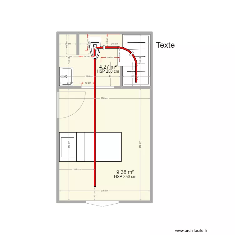 BENESSE DOUCHE. Plan de 