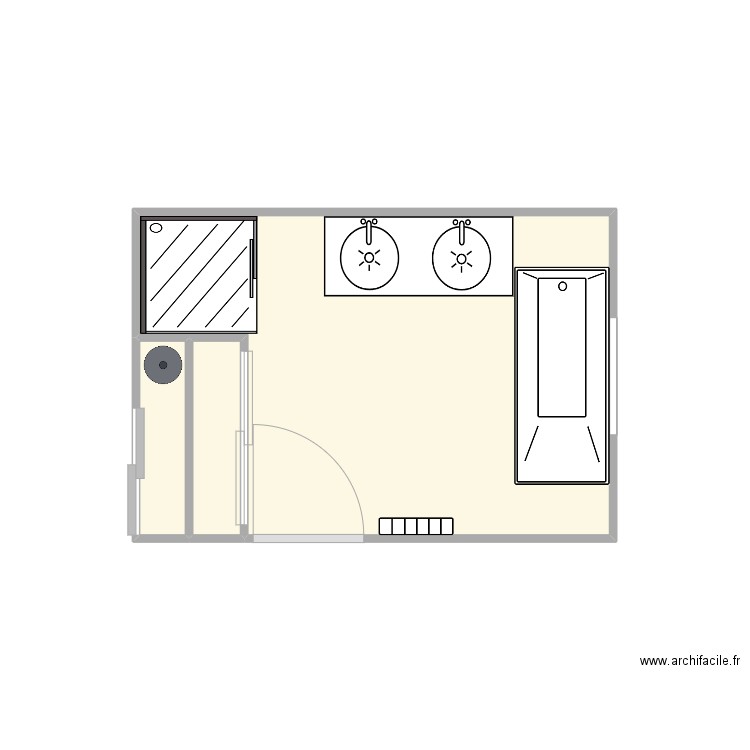 Salle de bain actuelle. Plan de 0 pièce et 0 m2