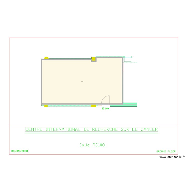 RC108. Plan de 1 pièce et 383 m2