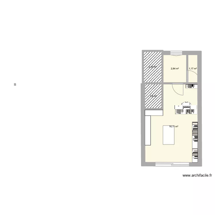 Local plan. Plan de 5 et 24 m² Local plan. Plan de 5 et 24 m²