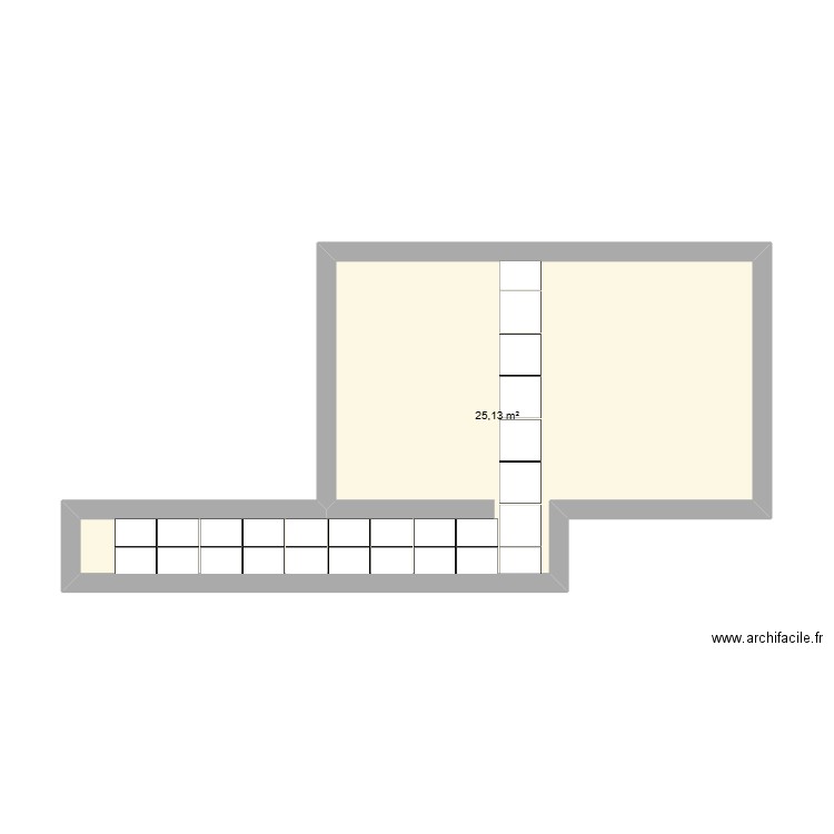 calpi3. Plan de 1 pièce et 25 m2