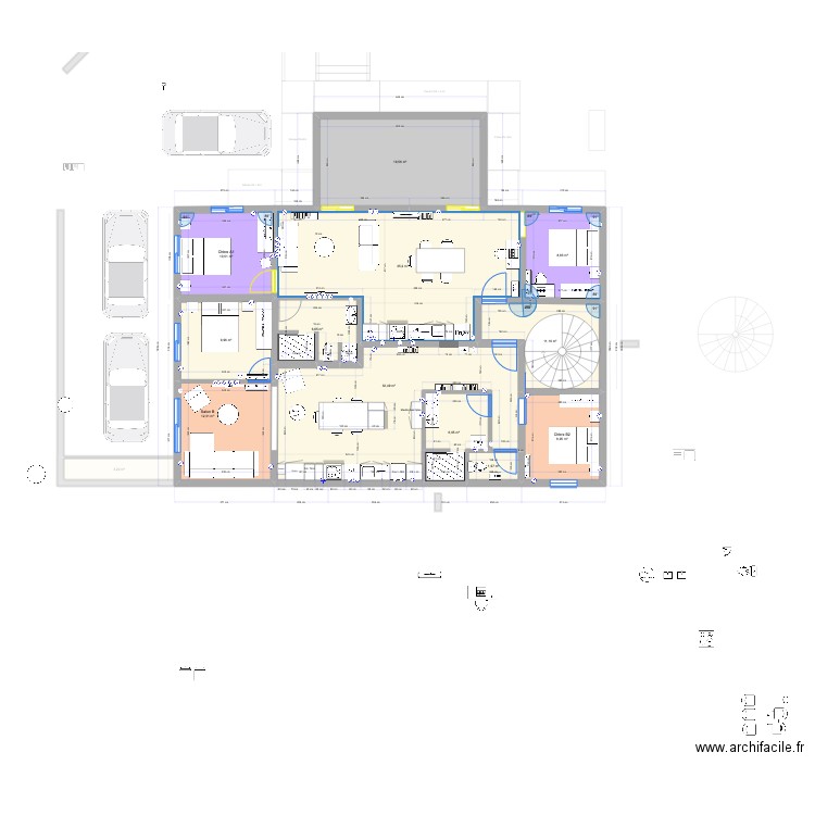 DELTEL PROJET FINAL 25 02 2024. Plan de 35 pièces et 445 m2