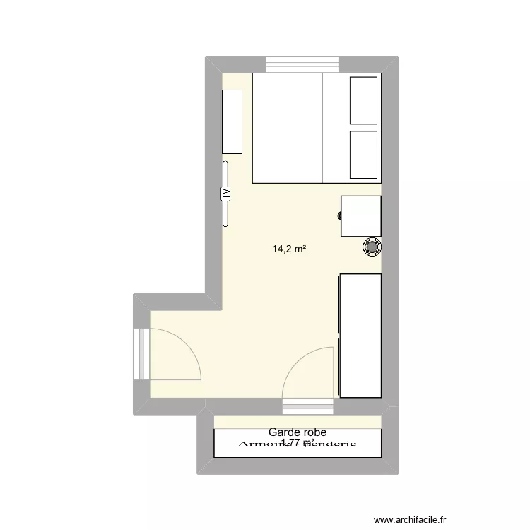 Chambre de Laurie Eve. Plan de Chambre de Laurie Eve. Plan de