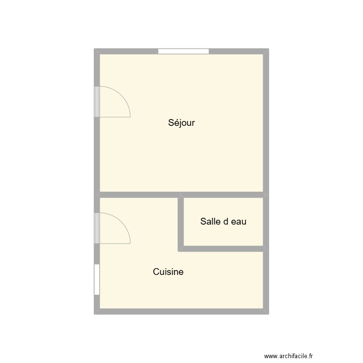 2502 DERRIEN. Plan de 3 pièces et 15 m2