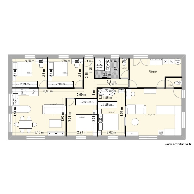 New Stockage inclus 17mx8m yo. Plan de 0 pièce et 0 m2