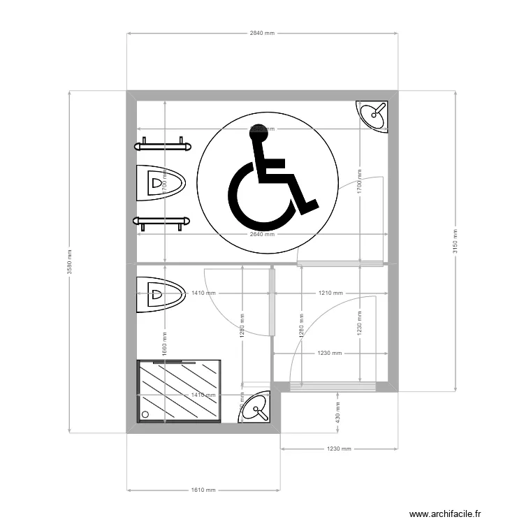 WC SANITAIRE RC. Plan de WC SANITAIRE RC. Plan de