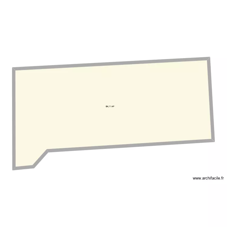 MAISON. Plan de 1  et 84 m²