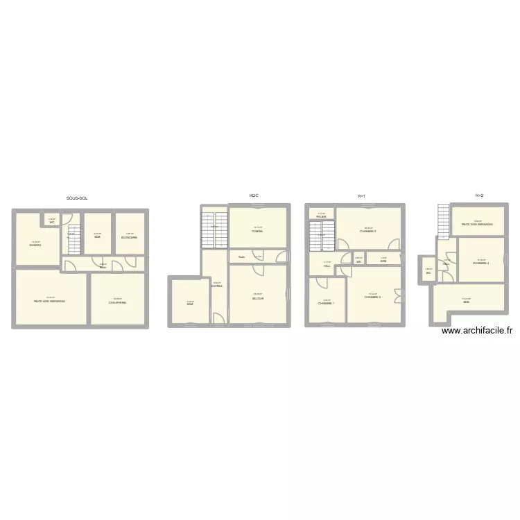 BOURGEOIS. Plan de 27  et 225 m²