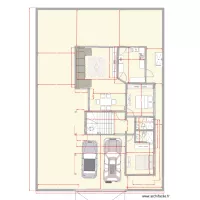 Plan Rez de chaussée avec mésures-révisé- salon révisé- alignement CU-extension parking
