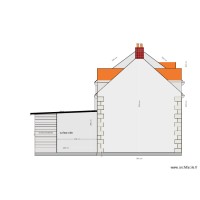 plan existant facade ouest projeté