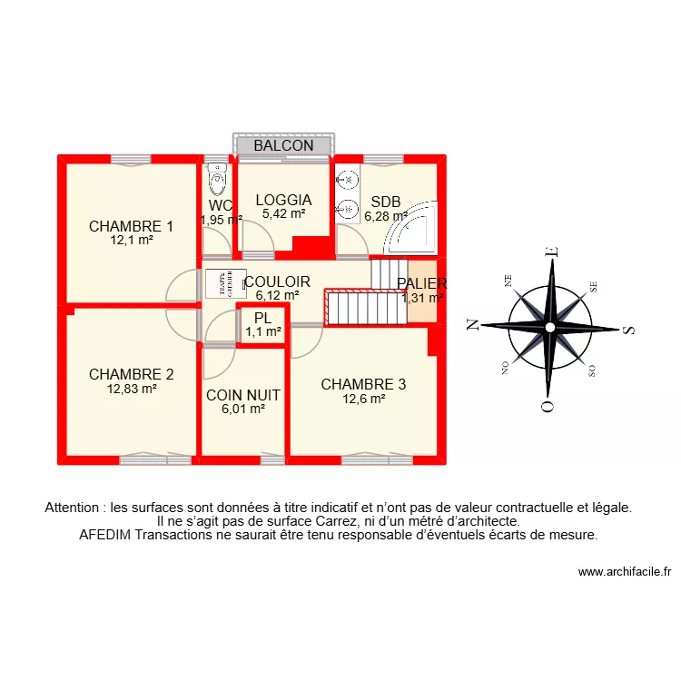 BI 35616. Plan de 26  et 287 m²