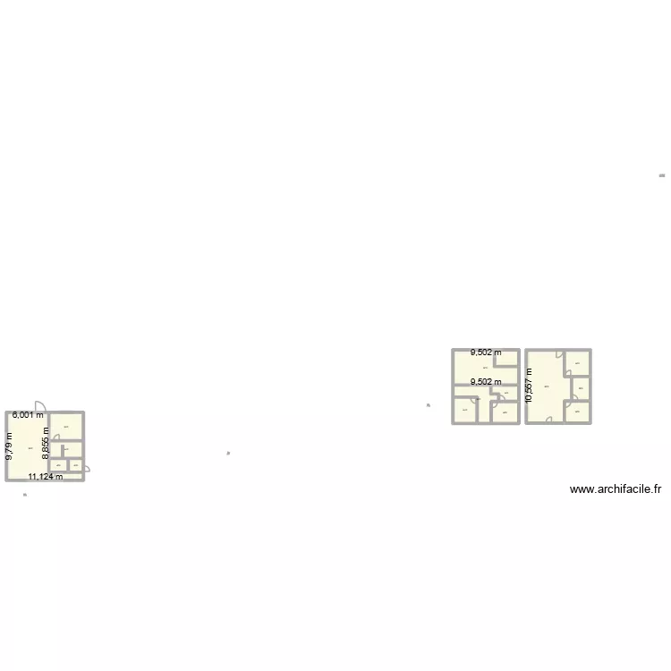 MAISON1. Plan de 14  et 288 m²