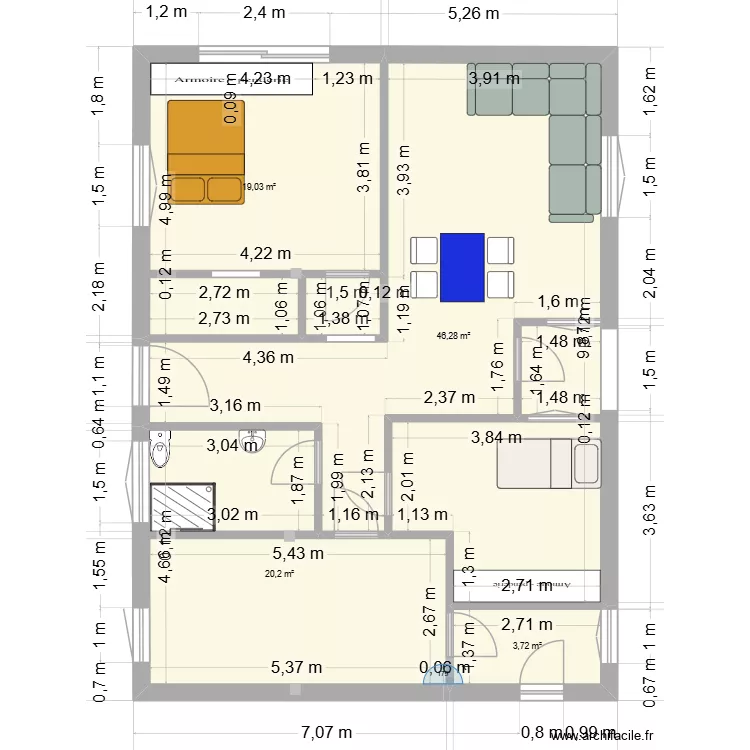 26092026. Plan de 4 Pièces et 89 m² 26092026. Plan de 4 Pièces et 89 m²