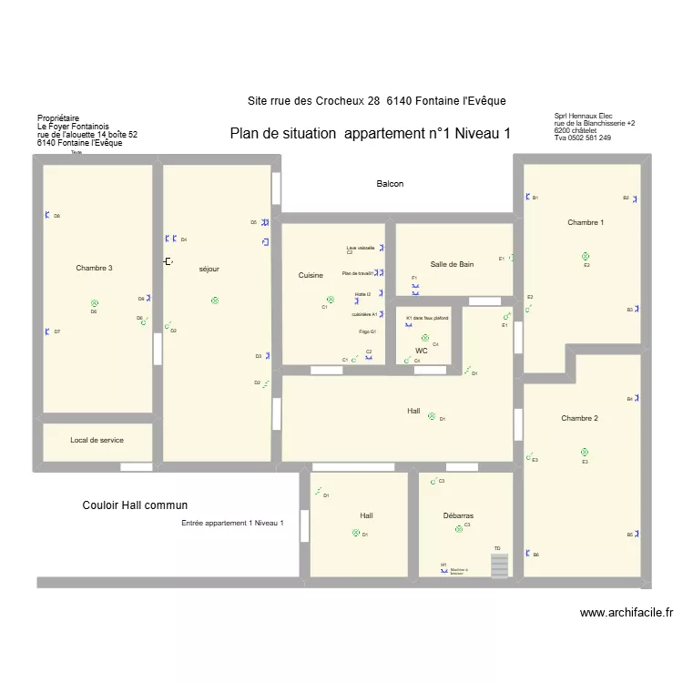 FONTAINE   APPAT 1. Plan de 9  et 137 m²